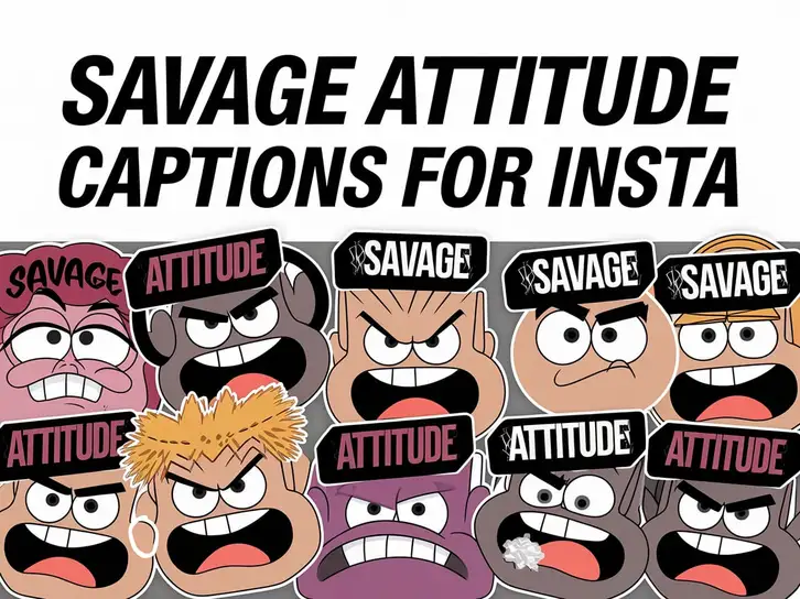 Savage Attitude Captions for Insta