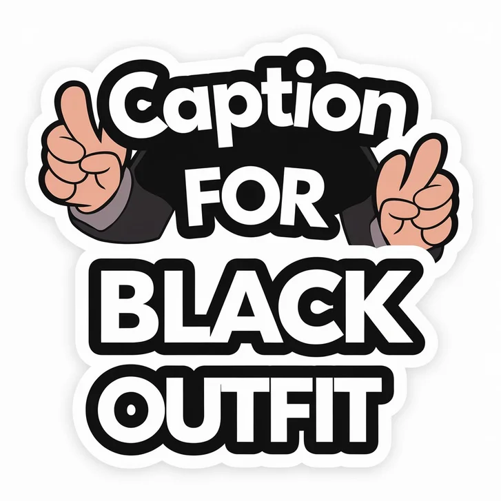 Caption for Black Outfit